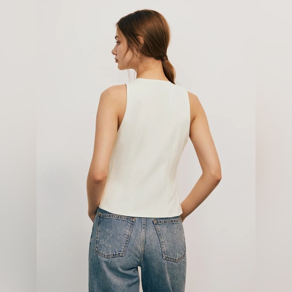 COMMENSE Bow Tied Tank Top White NWT Small - Picture 3 of 4